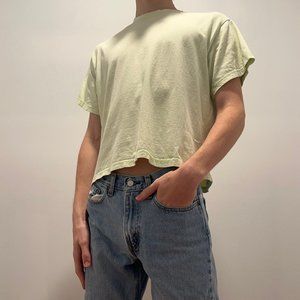 KO+O light green crop top